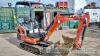 Kubota KX015 mini digger (2012) 3 buckets, red & black keys - 5