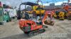 Kubota KX015 mini digger (2012) 3 buckets, red & black keys - 8