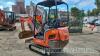 Kubota KX015 mini digger (2012) 3 buckets, red & black keys - 9