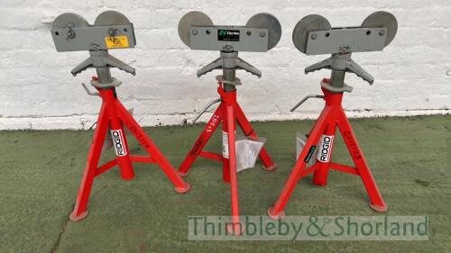 3 Ridgid FJ98 pipe stands