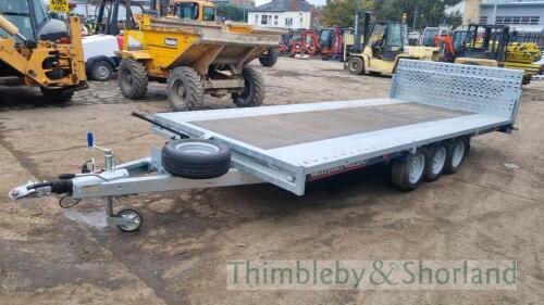 Brian James 16ft x 7ft triaxle tilt bed car trailer - unused