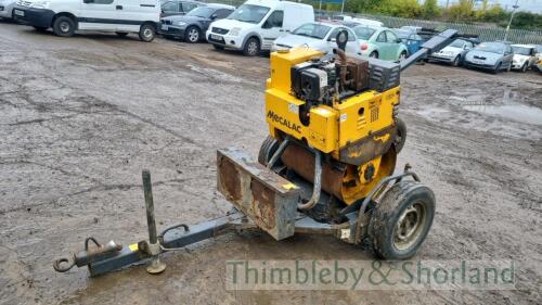 Mecalac MBR71 pedestrian roller and trailer