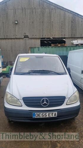 MERCEDES VITO 109 CDI COMPACT - O355 ETA Date of registration: 08/12/2005 2148cc, diesel, manual, white Odometer reading at last MOT: 129,068 miles MOT expiry date: 01/06/2022 No key, V5 available