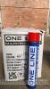 12 no 750ml cans of red line marking paint