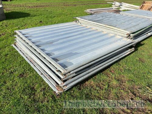 10 solid Heras fence panels