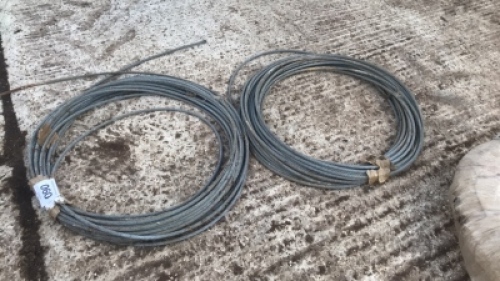 2 no 50m lengths of wire rope, 10mm diameter