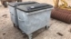 2 galvanised wheelie bins