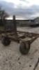 Bale carrier chassis with tines attached - bed: 220 x 166 cms - 2