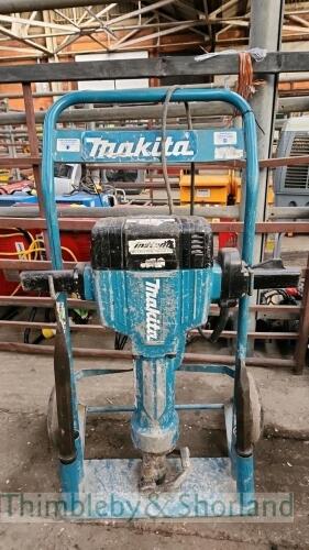 Makita HM1810 breaker on trolley