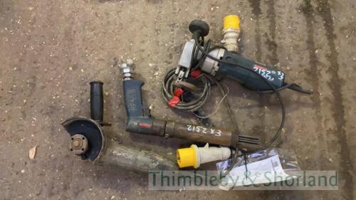 Bosch grinder, air scabbler and Bosch metal shear