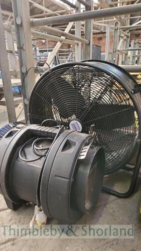 Sealey turbo fan and Rhino air mover