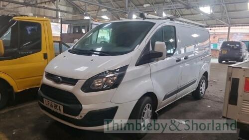 Ford Transit Custom 310 Eco-TE (2016) Registration No: LF16 RUA 2198cc, diesel MOT to 18.06.2023 With V5 registration document This vehicle was the subject of a category N insurance loss 01.10.2021