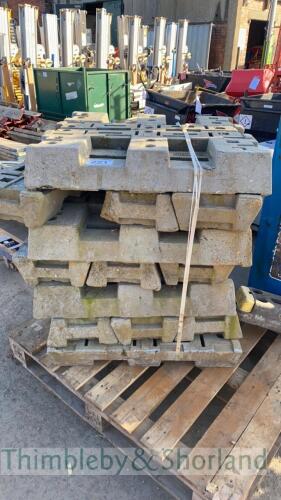 Pallet of Heras fence feet