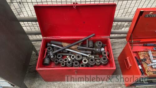 Tool box, sockets & spanners