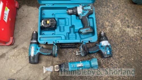 4 Makita cordless tools