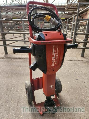 Hilti TE3000 breaker and trolley