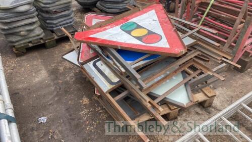 Pallet of road signs