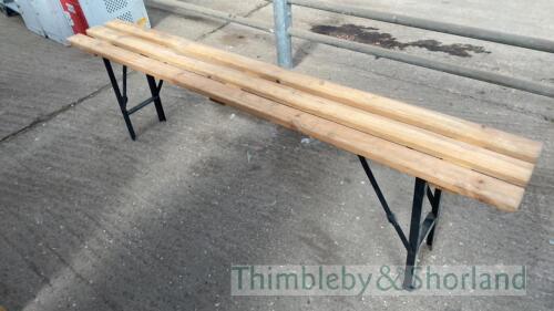 6 wooden benches