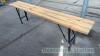 6 wooden benches