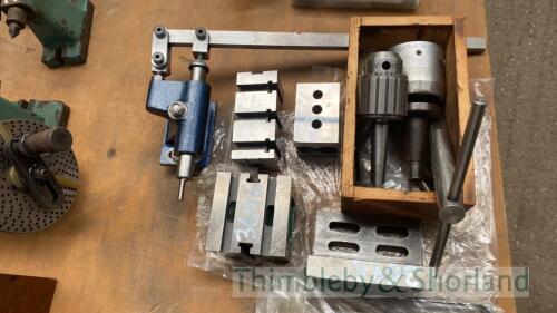 Milling parallels, morse taper chucks, angle plate