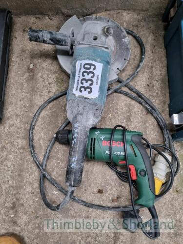 Makita GA9020 grinder and Bosch drill