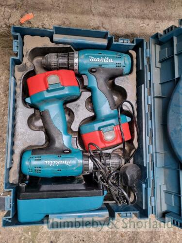 2 Makita cordless drills