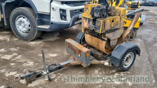 Terex 1-71 pedestrian roller and trailer