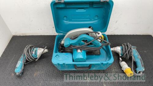 Makita 5704R circular saw & 2 Makita screwdrivers