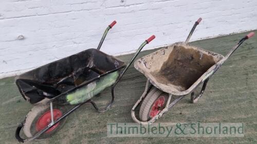 2 wheelbarrows