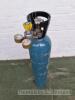 Cyroservice (slough) pure Argon lightweight aluminium gas cylinder (empty) and regulator