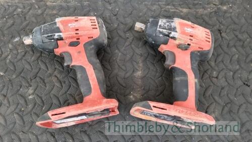 2 Hilti SIW 6AT-A22 nut runners