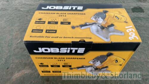 Jobsite chain saw sharpener