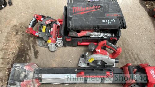 9 Milwaukee cordless tools