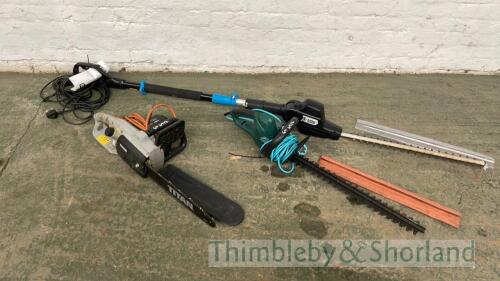 Chain saw, hedge cutter, long reach hedge cutter