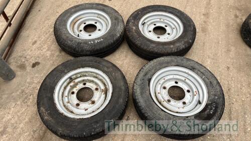 4 Ifor Wiliams wheels and tyres 165 R13 C