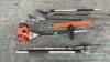 Stihl garden tool with 3 hedge cutter attachments