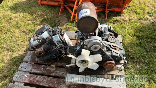 2 John Deere 3 cylinder engines