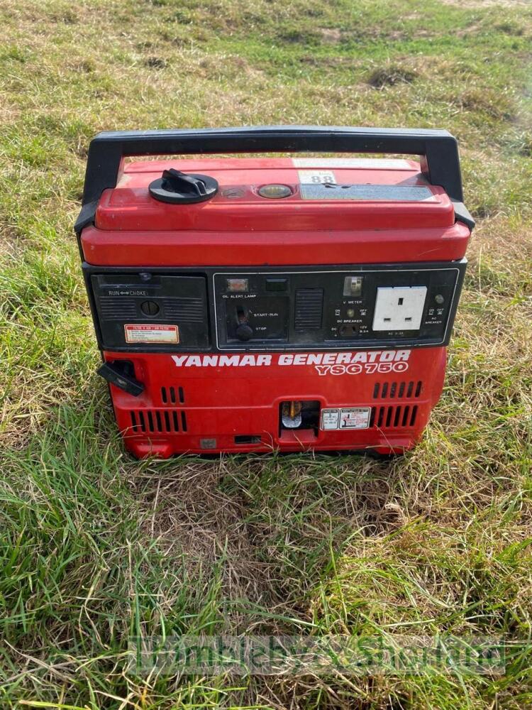 Yanmar YSG750 generator Farm Machinery, Contractors Plant & Equipment |  Chartered Surveyors, Aucti