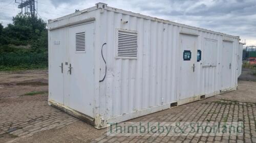 26ft x 9ft welfare cabin with office and drying room A633449