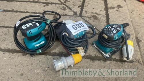 3 Makita palm sanders