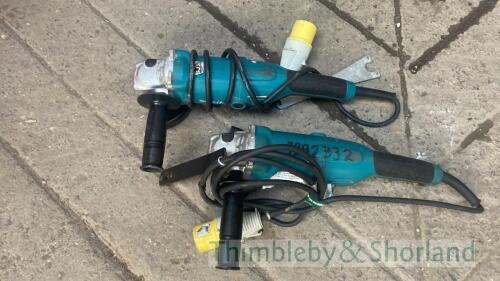 2 Makita GA9020 angle grinder