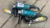 2 Makita GA5021 angle grinders