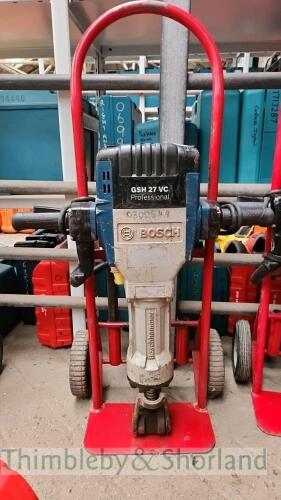 Bosch GSH 27VC breaker on trolley