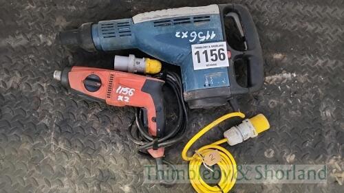 Bosch breaker and Hilti drill