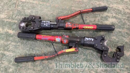 2 Ridgid hydraulic cutters MA1410157, MA1410159