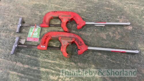 2 Ridgid pipe clamp cutters MA1338751, MA1338753