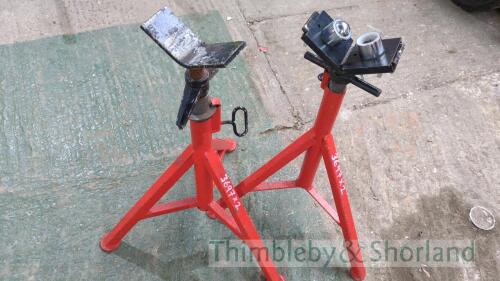 2 Ridgid folding pipe stands 789834, 790890