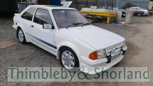 Ford Escort RS Turbo 3 door hatchback (1985) Registration No: C155 ABP 1597cc. Current Mileage 16,267 miles MOT expiry date: 27.10.2021 5 former keepers With V5 registration document