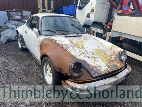 Porsche 911 (930) 3L Turbo Sports Year of manufacture 1976 - first registered in the UK 1989 Registration No: VGT 513R 2994cc, 4 speed manual No MOT With V5 registration document 3 formers keepers Some service history This car was restored in the mid 19