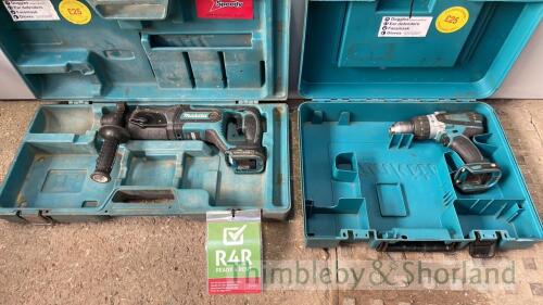 2 Makita cordless drills